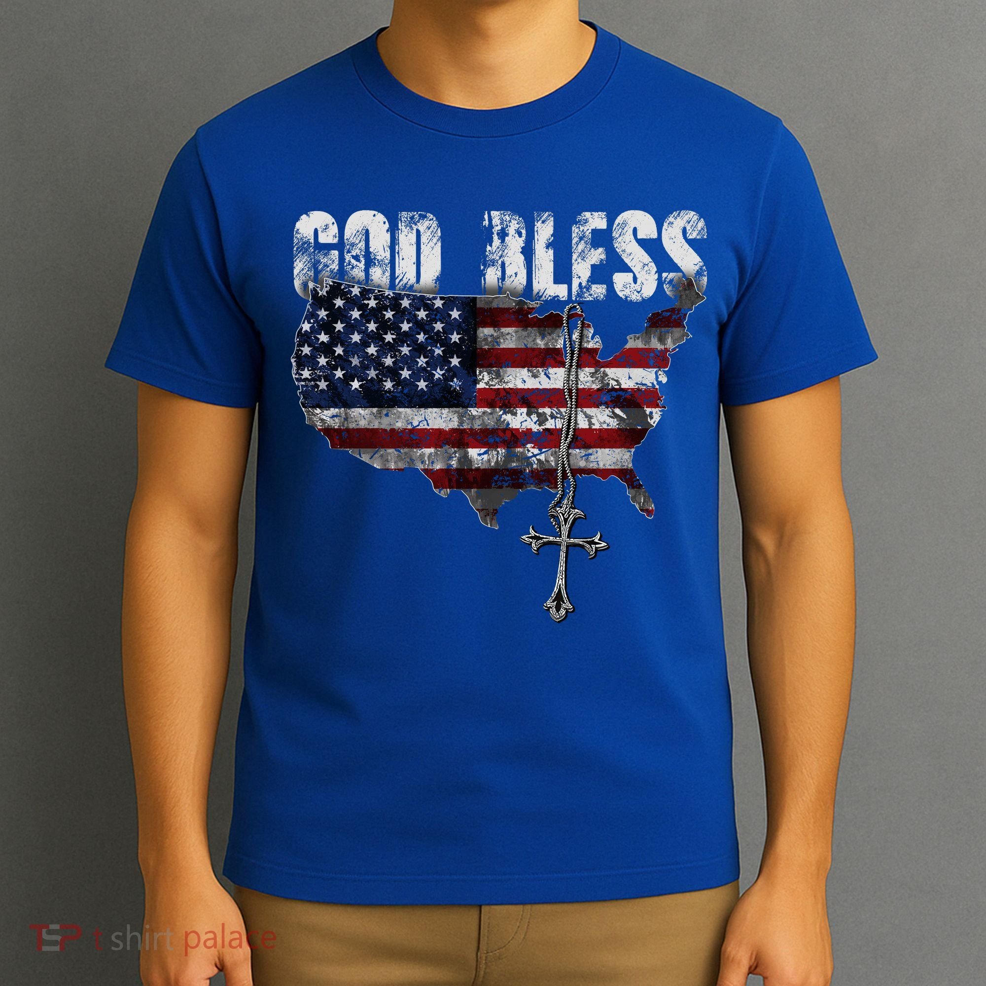 4th Of July American Flag God Bless America T-Shirt