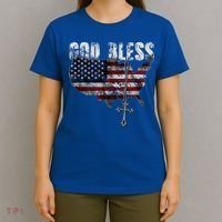 4th Of July American Flag God Bless America T-Shirt thumb 4