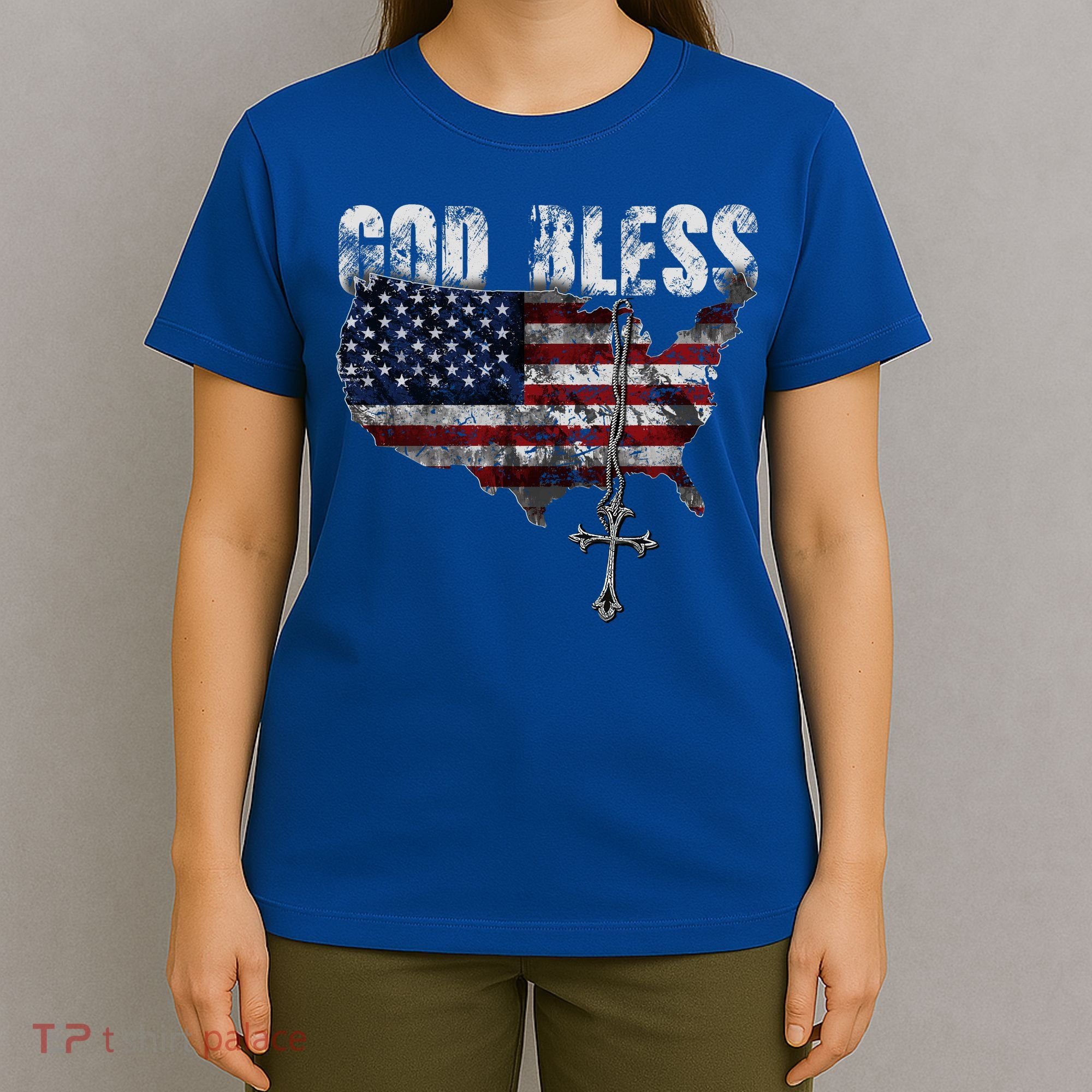 4th Of July American Flag God Bless America T-Shirt