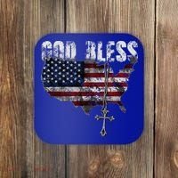 4th Of July American Flag God Bless America Coaster thumb 0