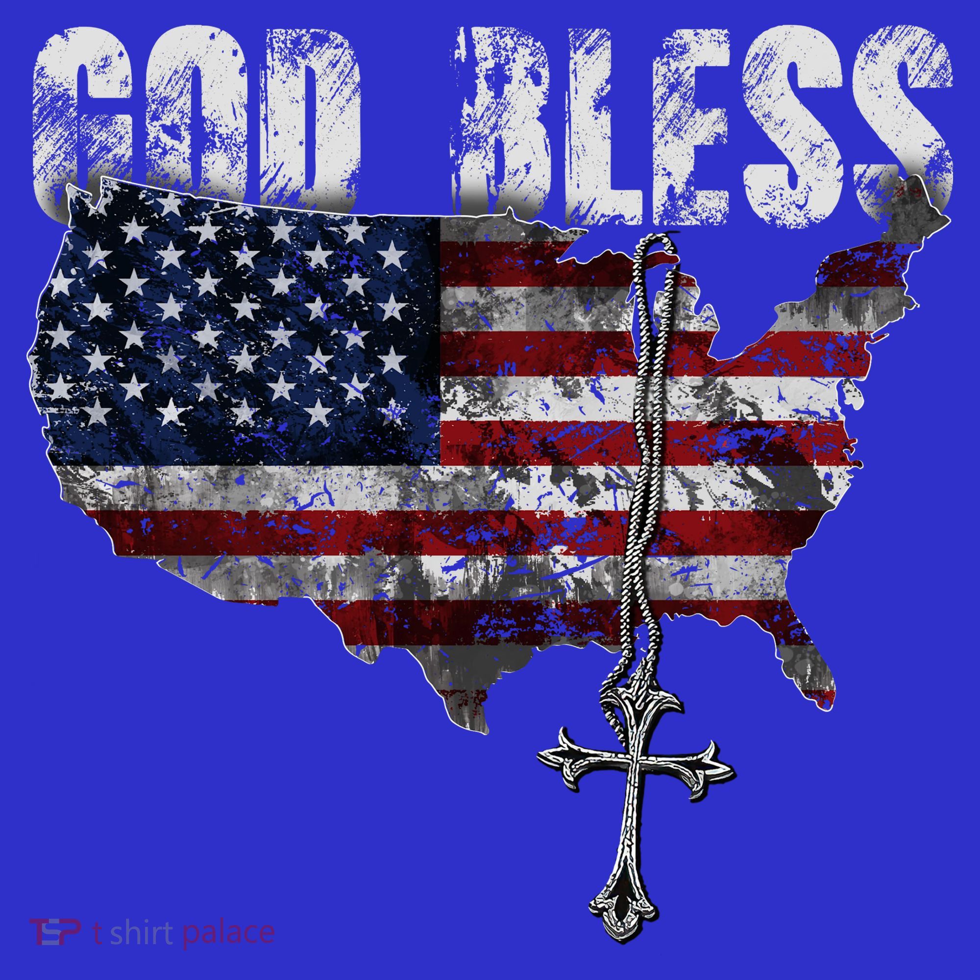 4th Of July American Flag God Bless America Baby Bodysuit