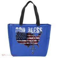 4th Of July American Flag God Bless America Tote Bag thumb 0