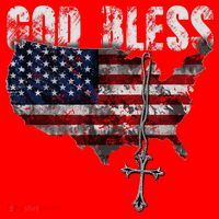 4th Of July American Flag God Bless America Santa Hat thumb 1
