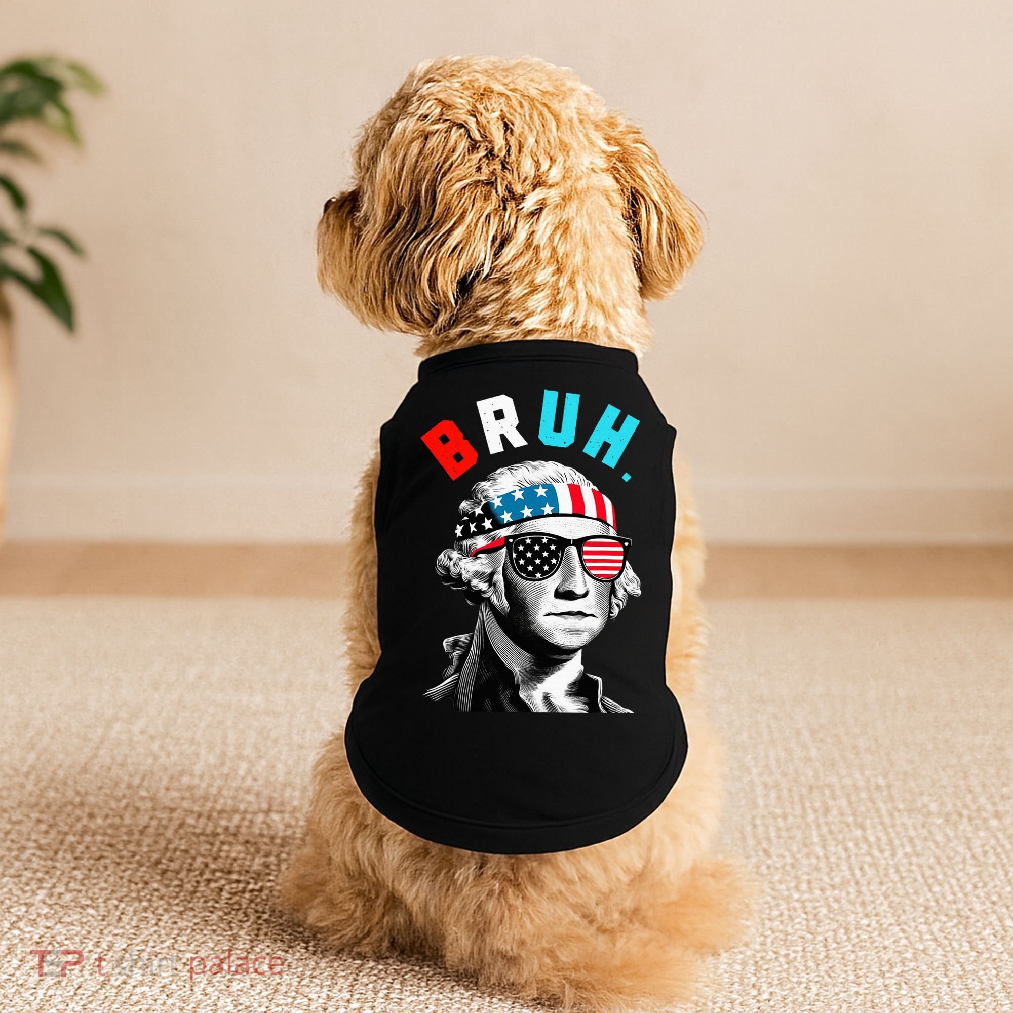 4th Of July 2024 George Washington Bruh Doggie Tank