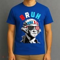 4th Of July 2024 George Washington Bruh T-Shirt thumb 3