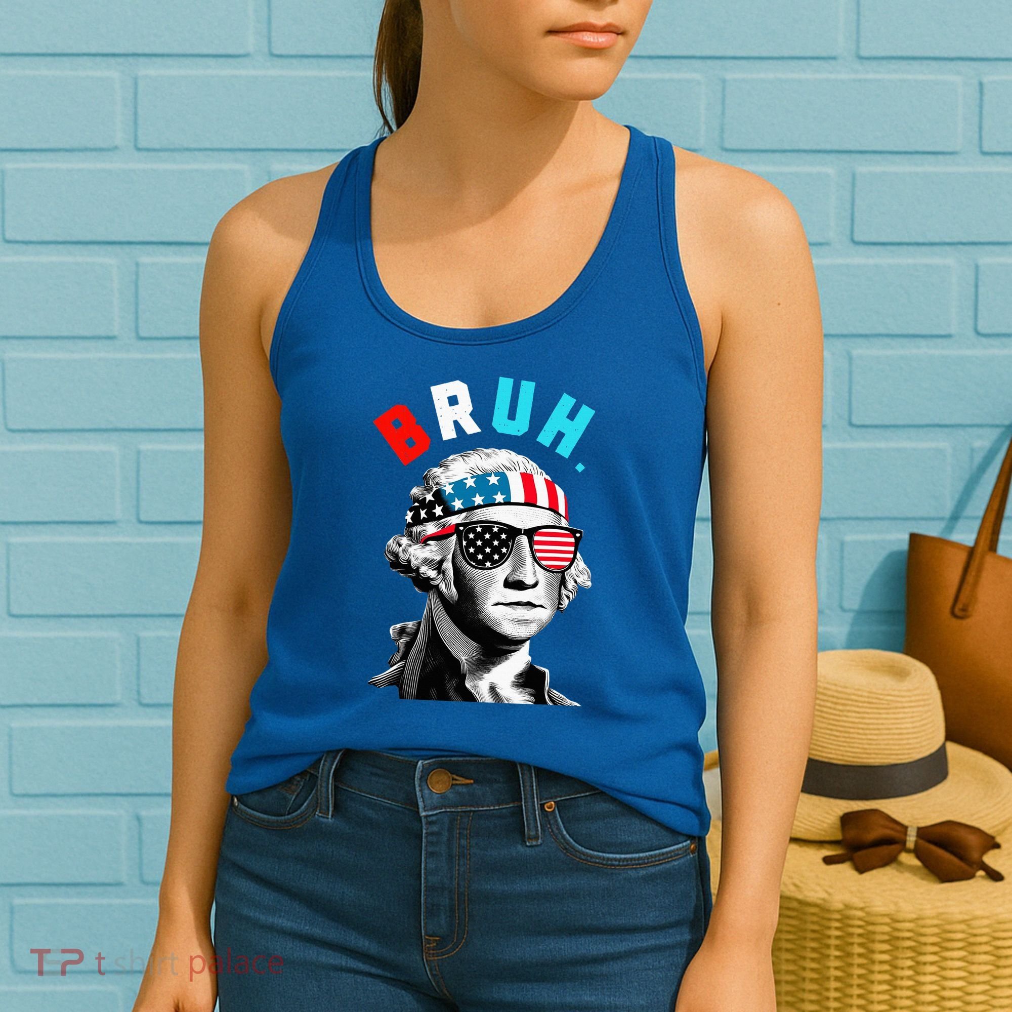4th Of July 2024 George Washington Bruh Women's Tank Top