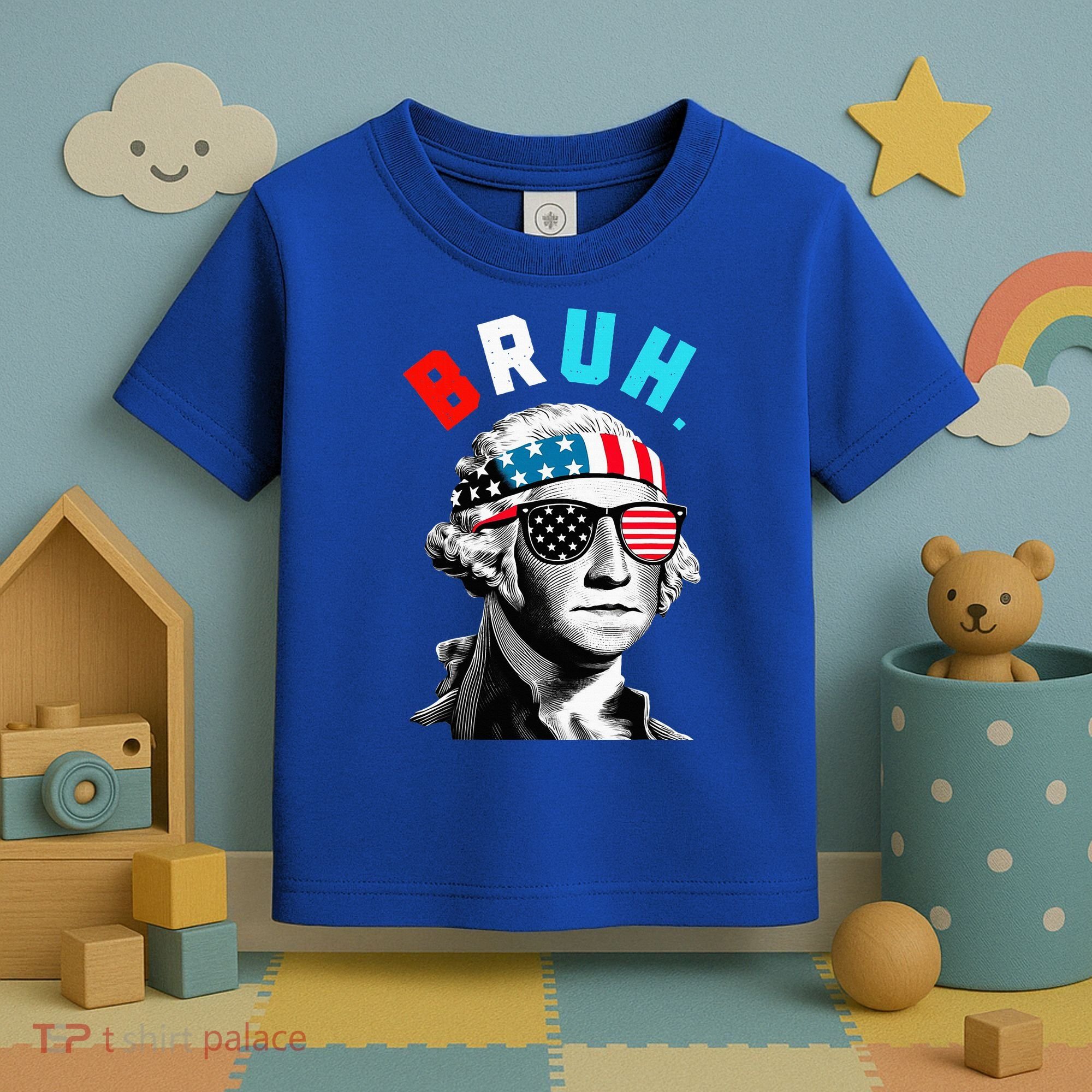 4th Of July 2024 George Washington Bruh Toddler T-Shirt