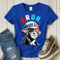 4th Of July 2024 George Washington Bruh Women's T-Shirt thumb 3