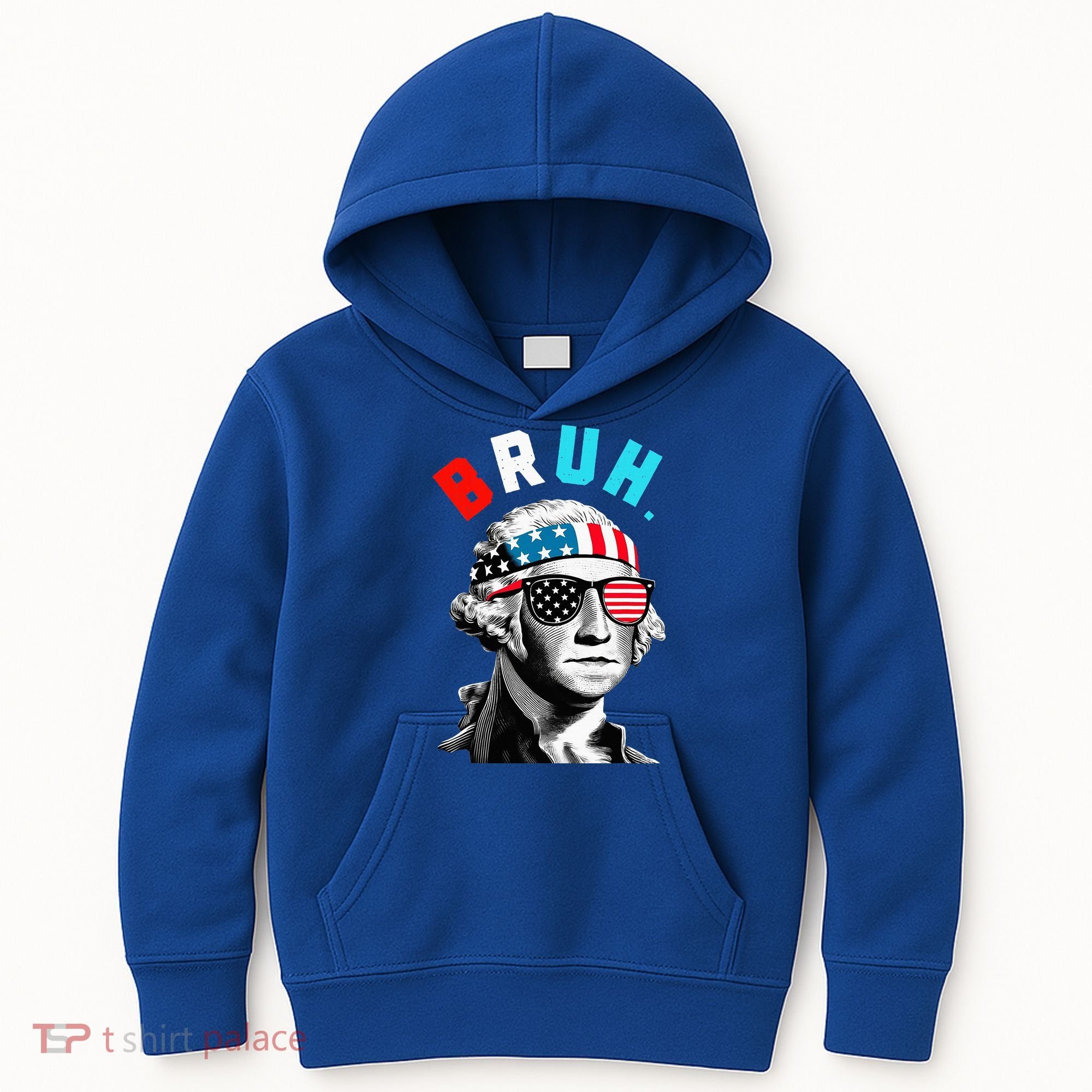4th Of July 2024 George Washington Bruh Kids Hoodie