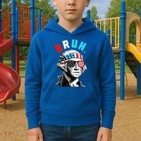 4th Of July 2024 George Washington Bruh Kids Hoodie thumb 2