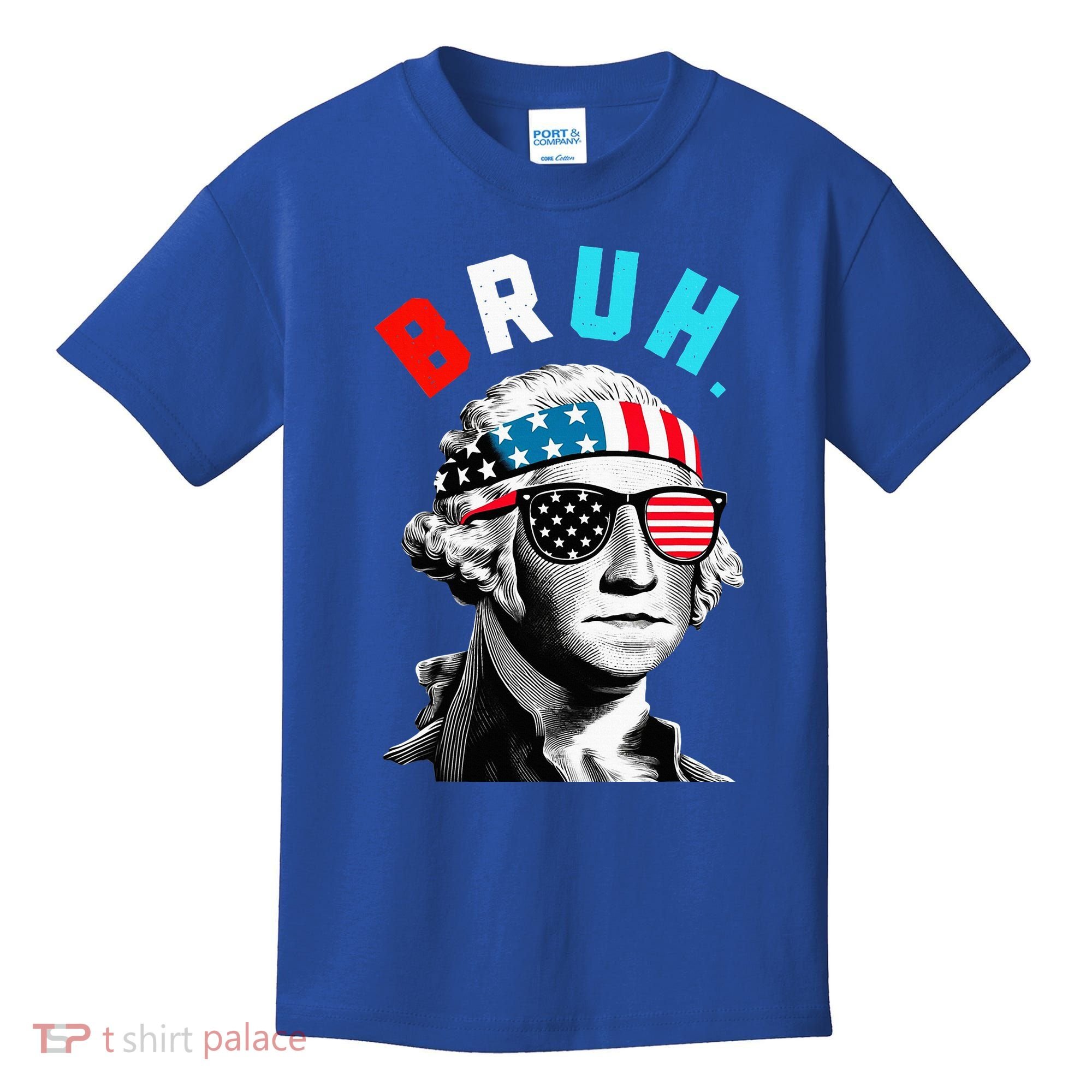 4th Of July 2024 George Washington Bruh Kids T-Shirt