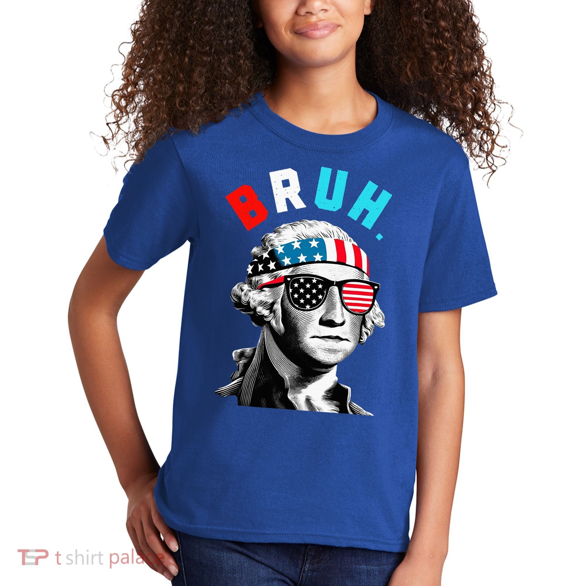 4th Of July 2024 George Washington Bruh Kids T-Shirt