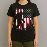 4th Of July Bigfoot Sasquatch American Flag Patriotic T-Shirt thumb 4