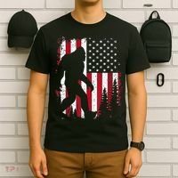 4th Of July Bigfoot Sasquatch American Flag Patriotic T-Shirt thumb 6