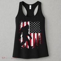 4th Of July Bigfoot Sasquatch American Flag Patriotic Women's Tank Top thumb 3