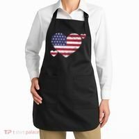 4th Of July American Heart Flag Apron thumb 2