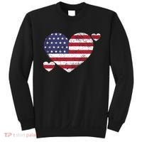 4th Of July American Heart Flag Sweatshirt thumb 0