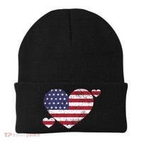 4th Of July American Heart Flag Beanie thumb 0