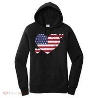 4th Of July American Heart Flag Women's Hoodie thumb 0