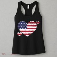 4th Of July American Heart Flag Women's Tank Top thumb 3
