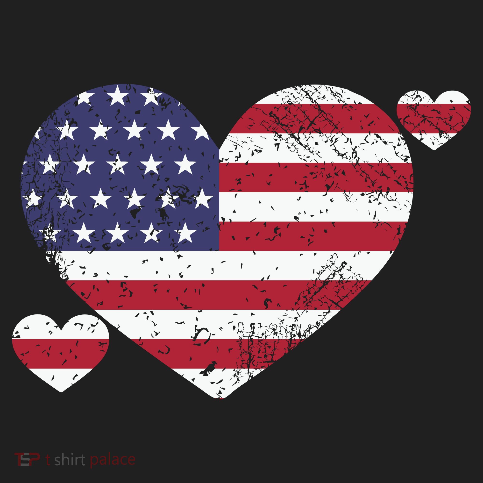 4th Of July American Heart Flag Hat