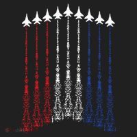 4th Of July Fighter Jet Airplane Red White Blue In The Sky Beanie thumb 2