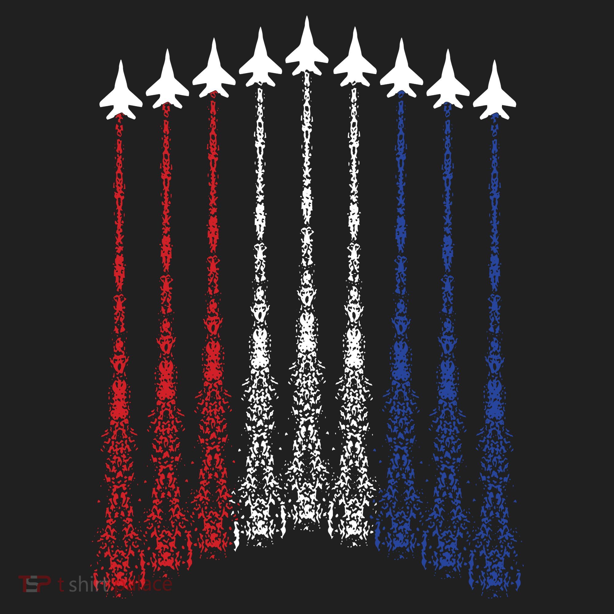 4th Of July Fighter Jet Airplane Red White Blue In The Sky Beanie