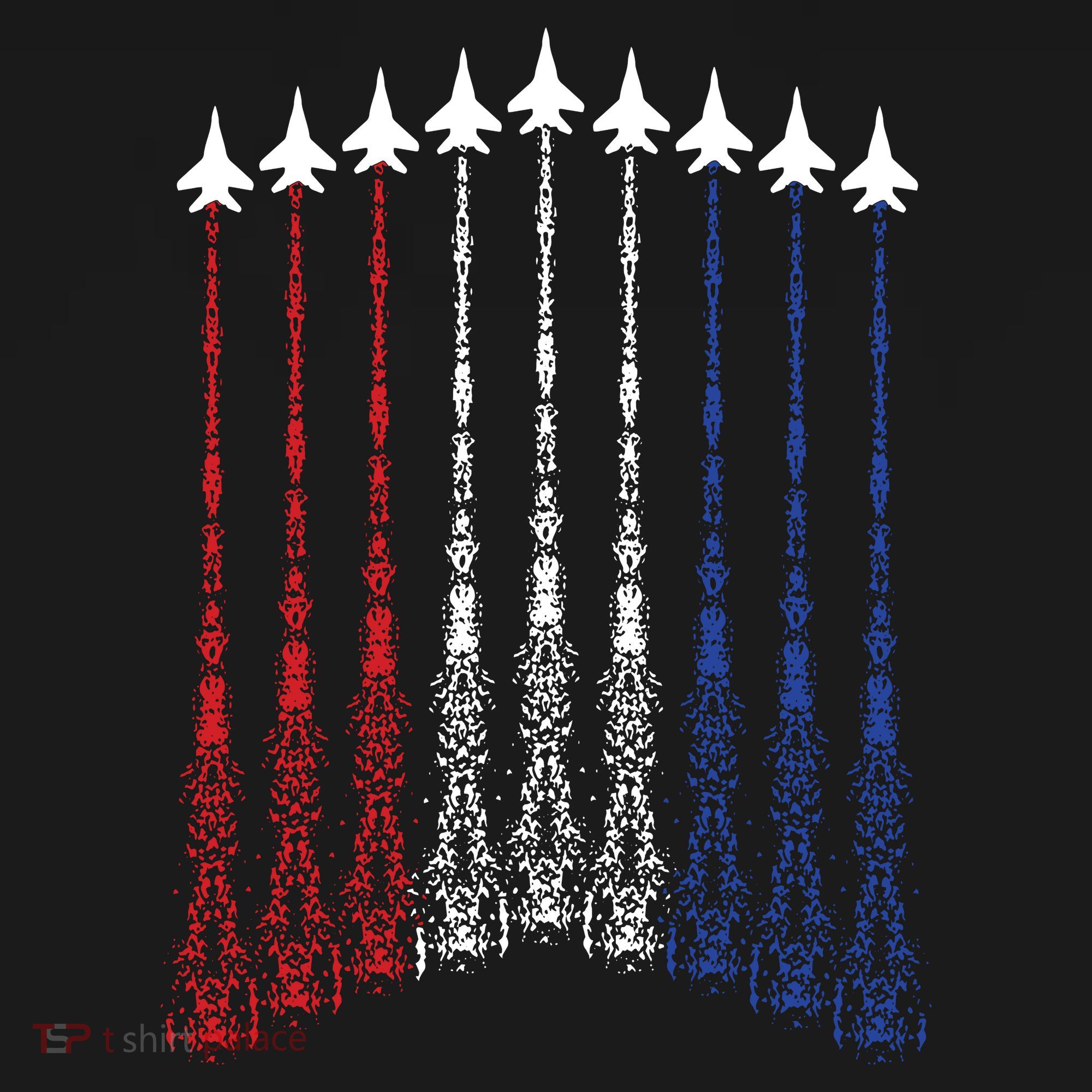 4th Of July Fighter Jet Airplane Red White Blue In The Sky Mousepad