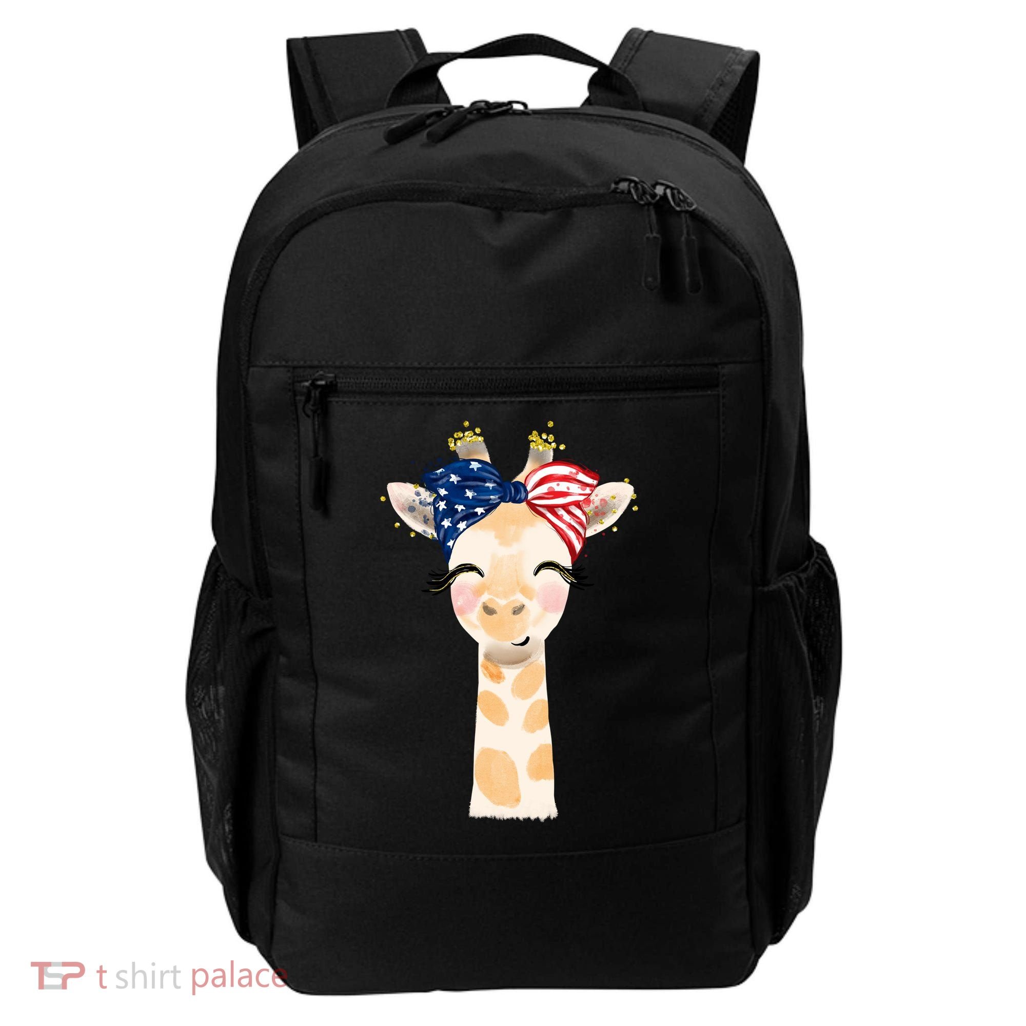 4th Of July Usa Giraffe Cute Backpack