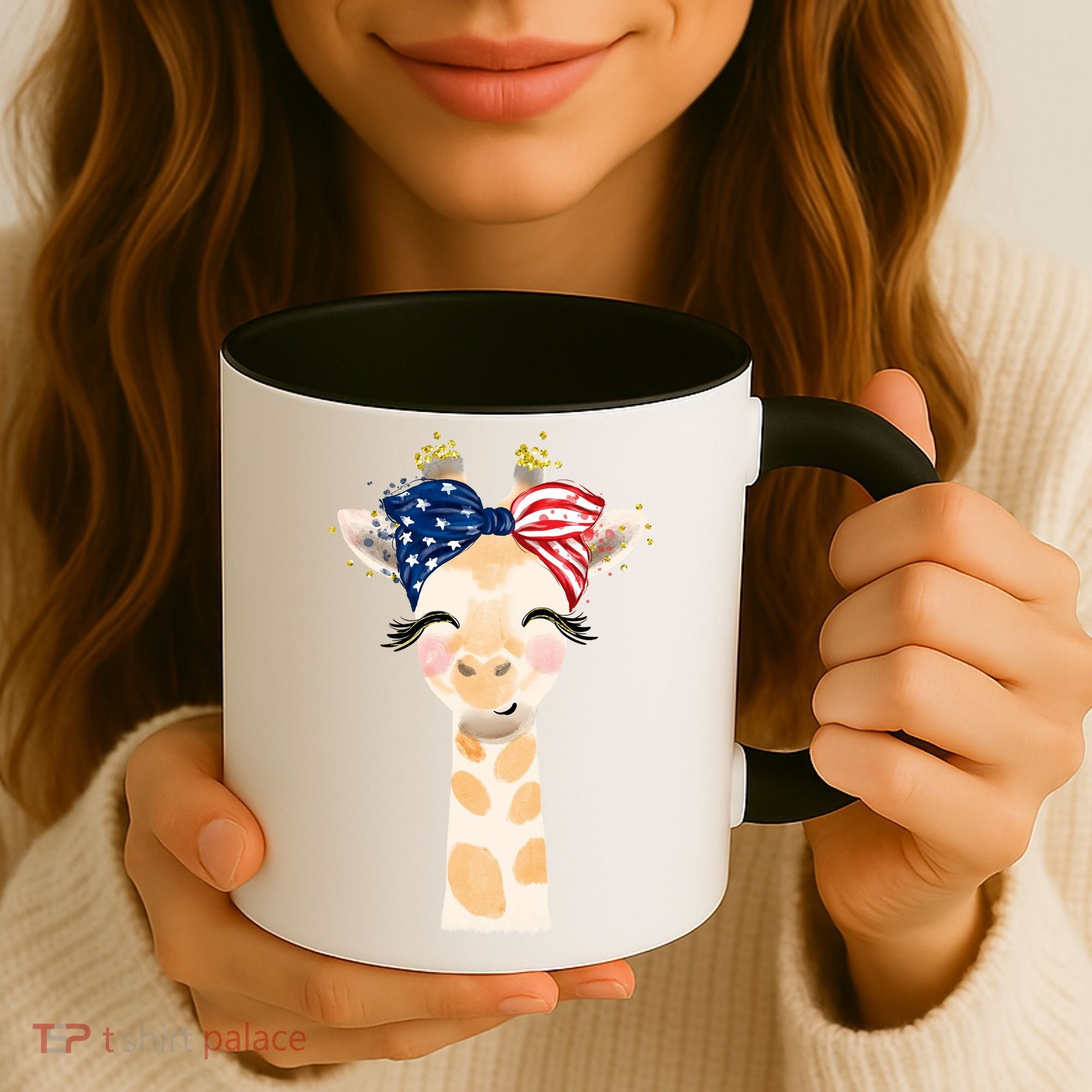 4th Of July Usa Giraffe Cute Coffee Mug