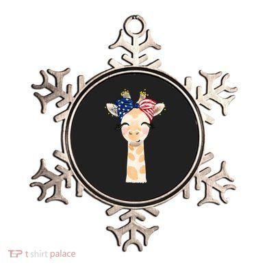 4th Of July Usa Giraffe Cute Ornament