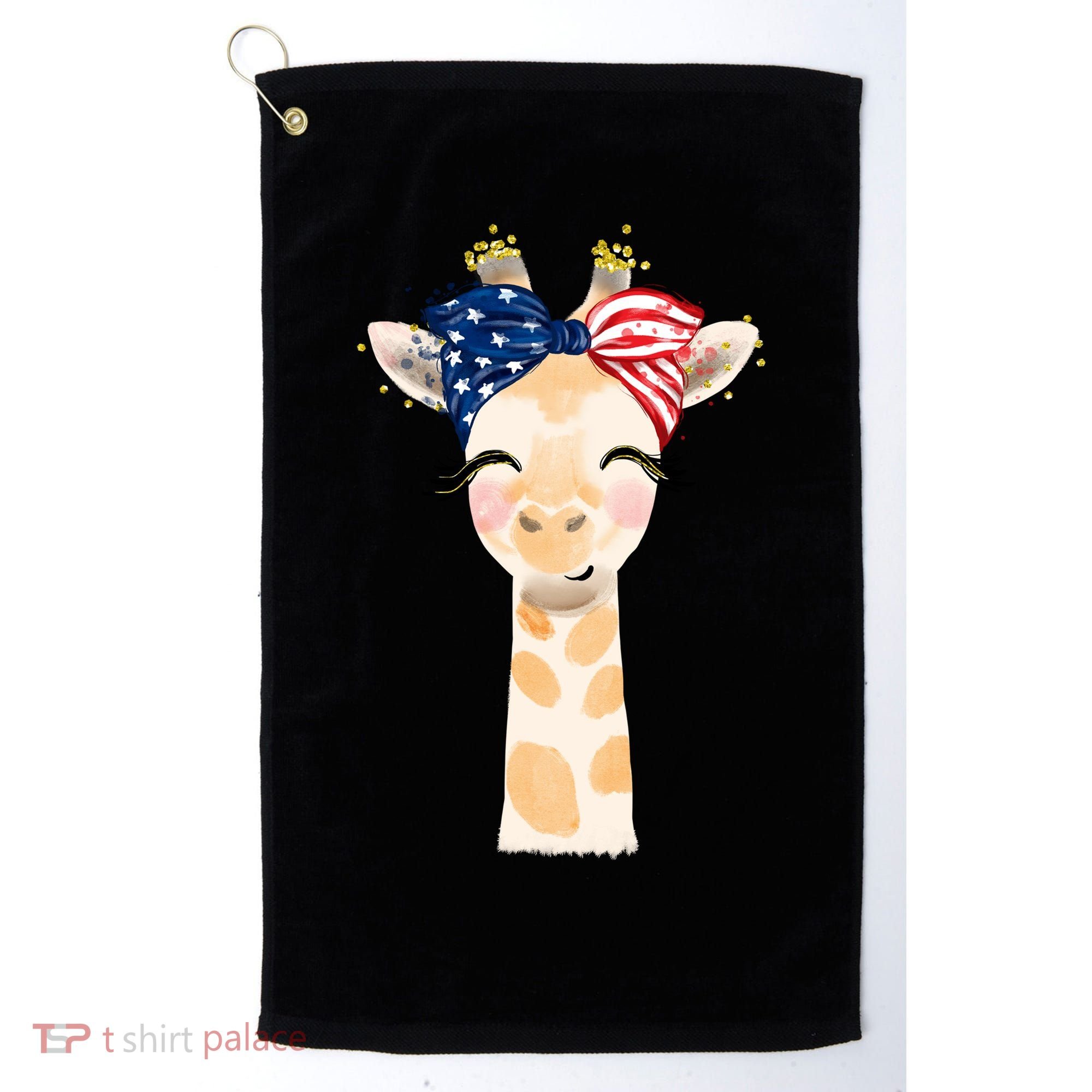 4th Of July Usa Giraffe Cute Golf Towel