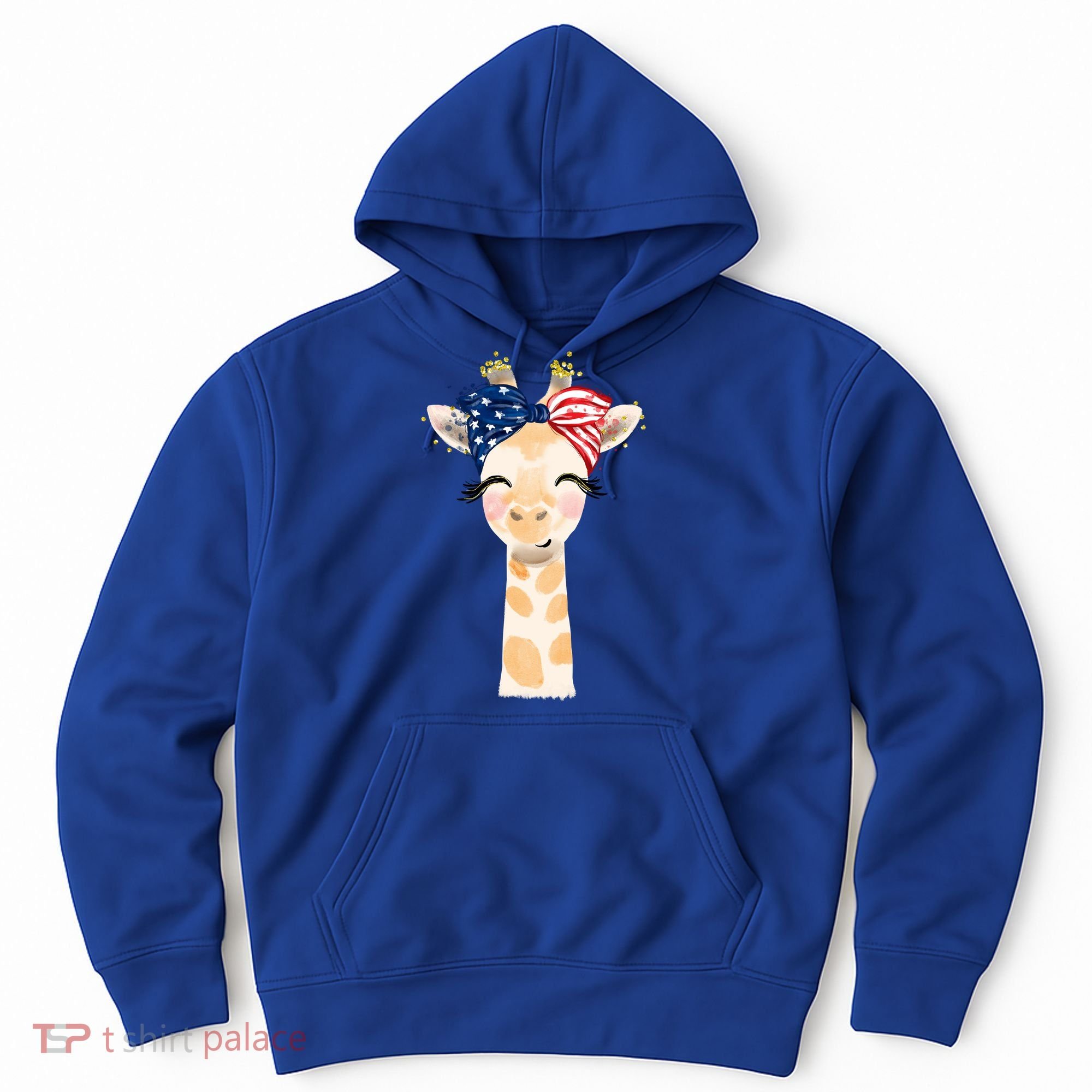 4th Of July Usa Giraffe Cute Hoodie