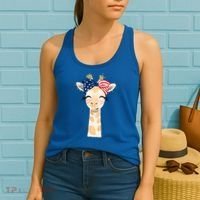 4th Of July Usa Giraffe Cute Women's Tank Top thumb 2