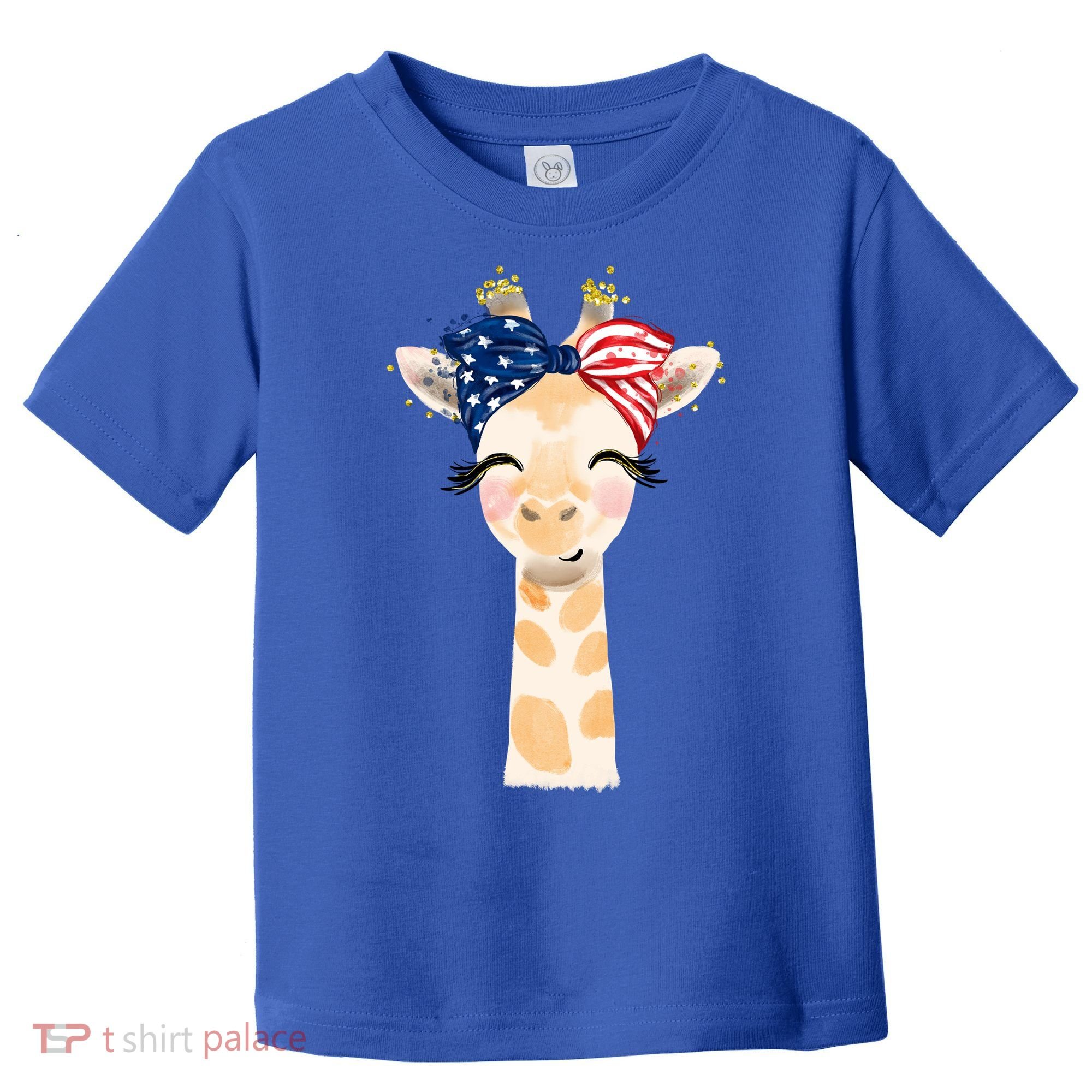 4th Of July Usa Giraffe Cute Toddler T-Shirt