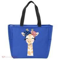 4th Of July Usa Giraffe Cute Tote Bag thumb 0