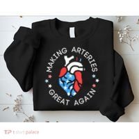 4th Of July Cardiac Nurse Making Arteries Great Again Sweatshirt thumb 2