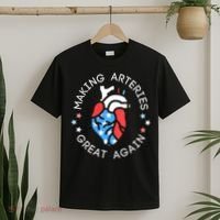 4th Of July Cardiac Nurse Making Arteries Great Again T-Shirt thumb 2