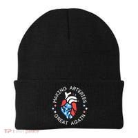 4th Of July Cardiac Nurse Making Arteries Great Again Beanie thumb 0
