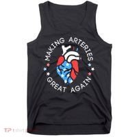 4th Of July Cardiac Nurse Making Arteries Great Again Tank Top thumb 0