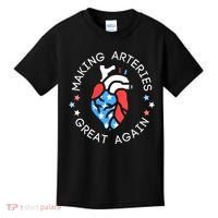4th Of July Cardiac Nurse Making Arteries Great Again Kids T-Shirt thumb 0