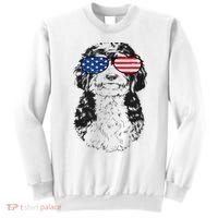 4th Of July Bernedoodle Doodle Dog Patriotic USA Sunglasses Sweatshirt thumb 0