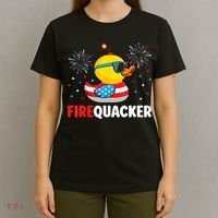 4th Of July Duck Firequacker Patriotic Fourth Of July Funny T-Shirt thumb 4