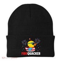 4th Of July Duck Firequacker Patriotic Fourth Of July Funny Beanie thumb 0