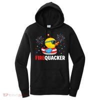 4th Of July Duck Firequacker Patriotic Fourth Of July Funny Women's Hoodie thumb 0