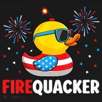 4th Of July Duck Firequacker Patriotic Fourth Of July Funny Ornament thumb 1