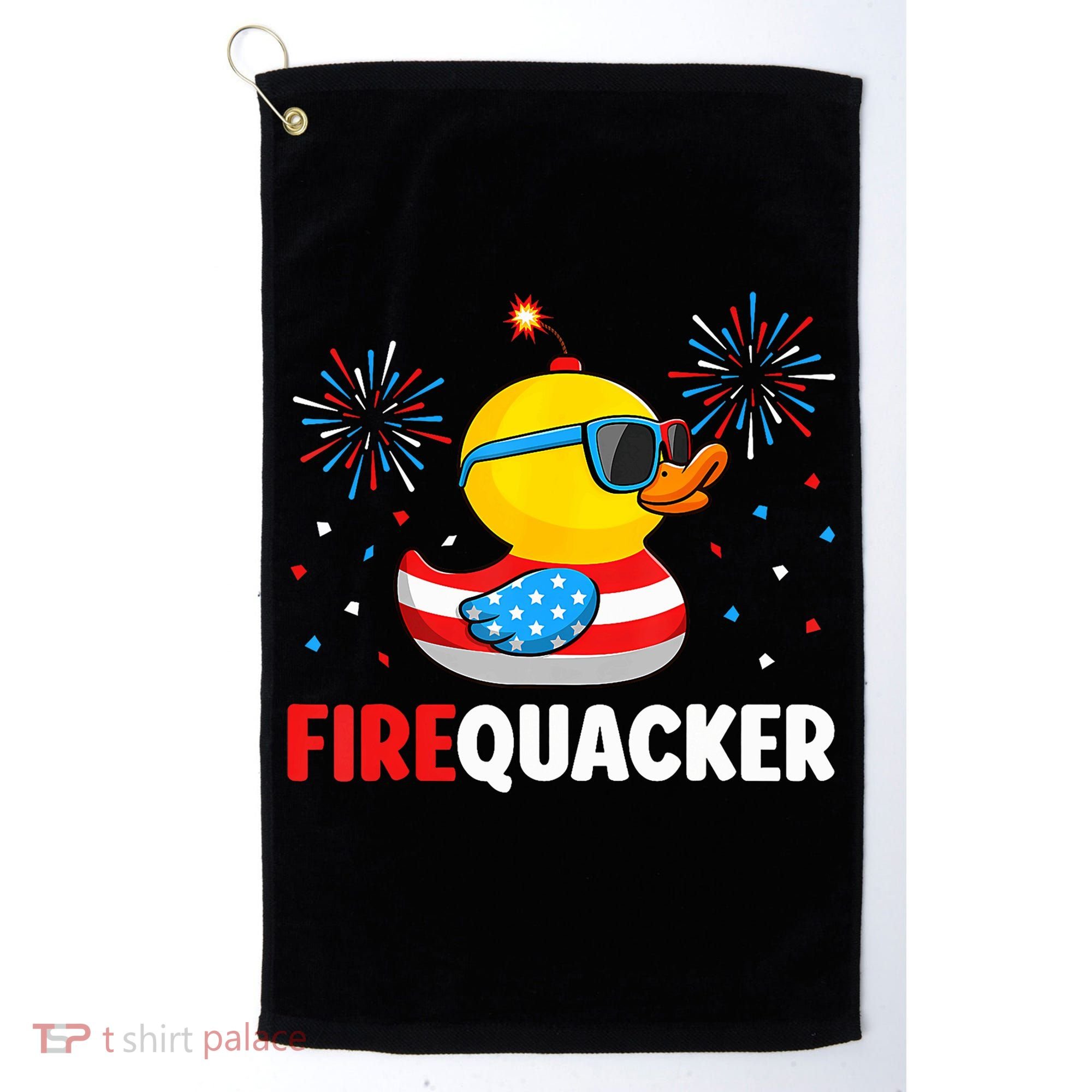 4th Of July Duck Firequacker Patriotic Fourth Of July Funny Golf Towel
