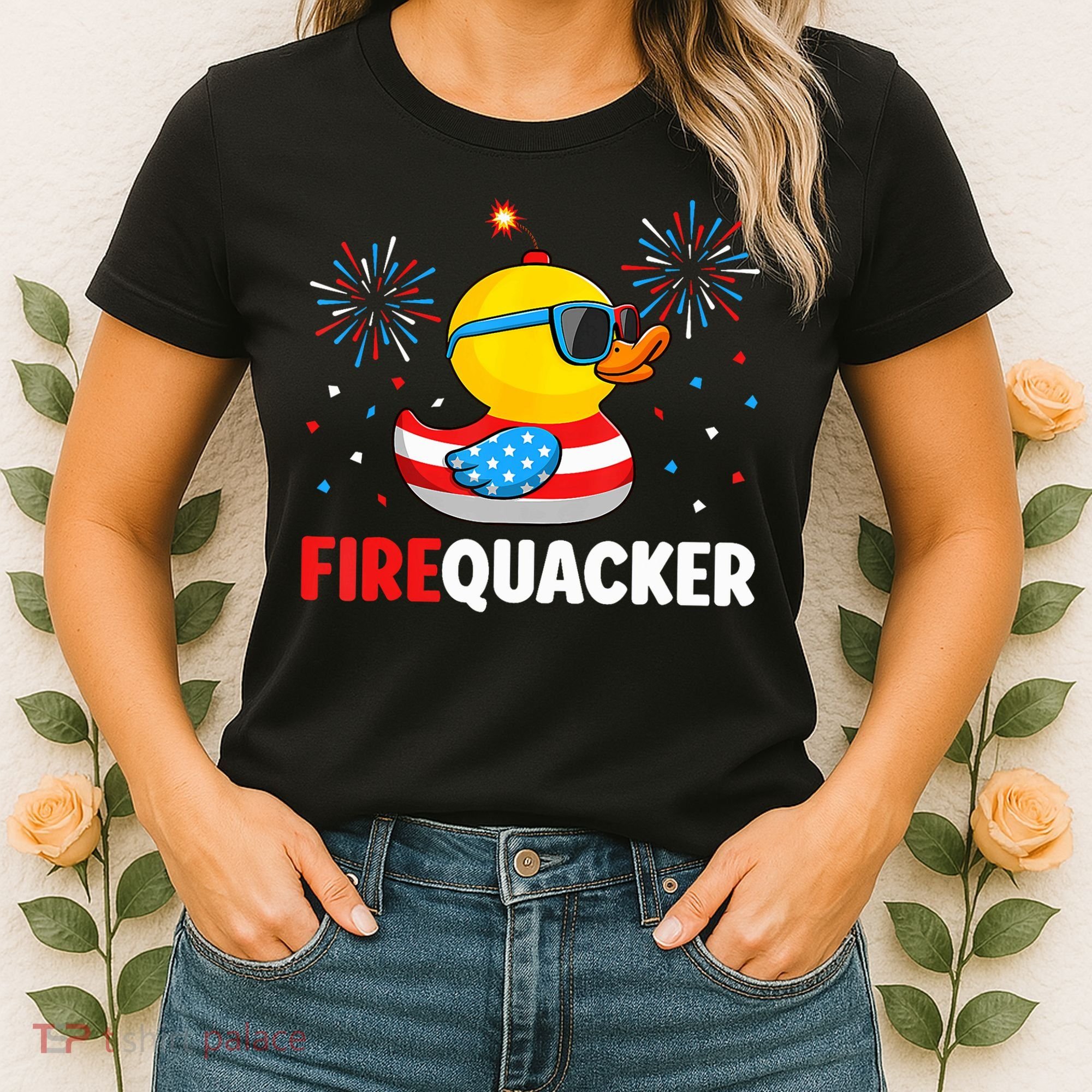 4th Of July Duck Firequacker Patriotic Fourth Of July Funny Women's T-Shirt