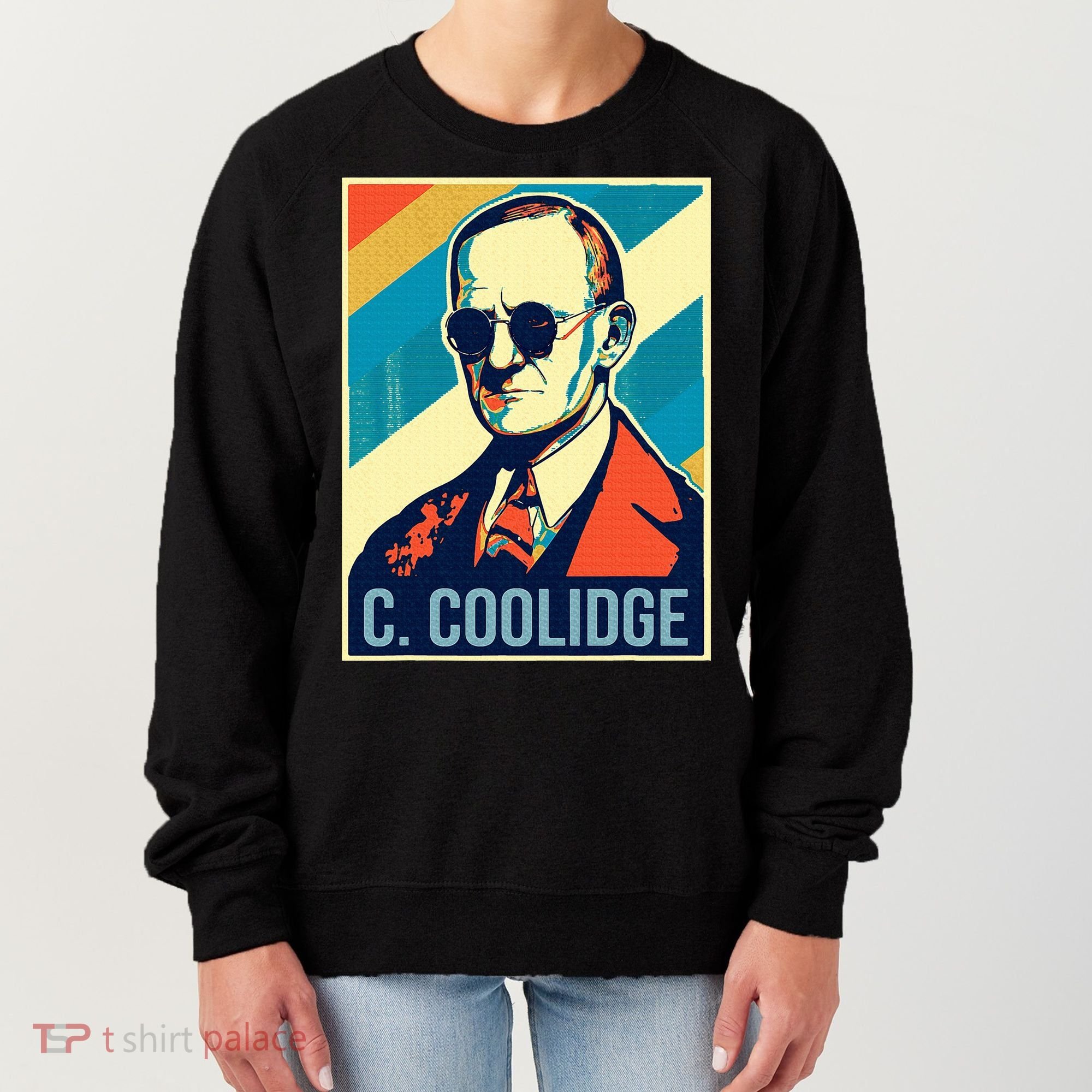 4th Of July Calvin Coolidge President Retro Patriotic Women's Sweatshirt
