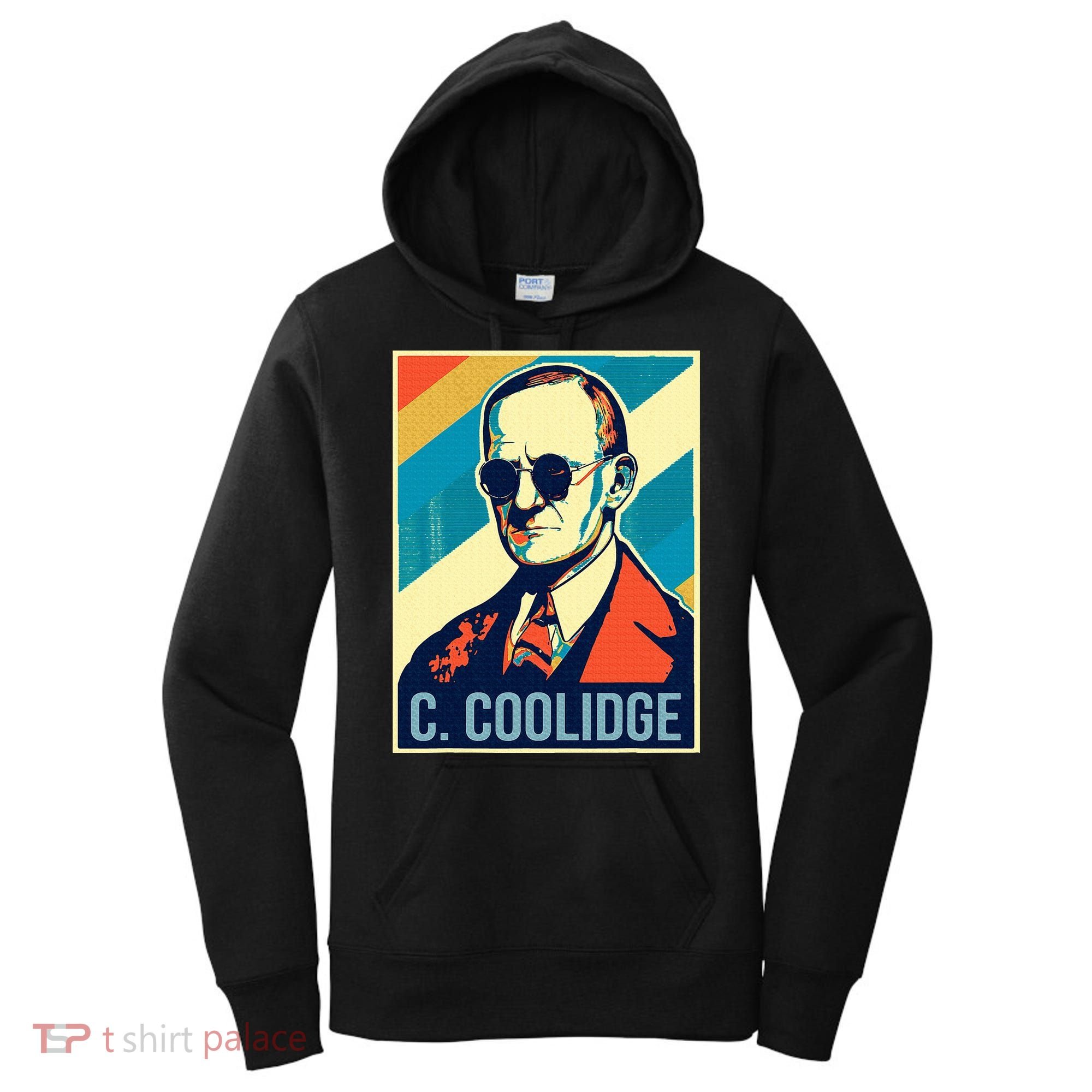 4th Of July Calvin Coolidge President Retro Patriotic Women's Hoodie